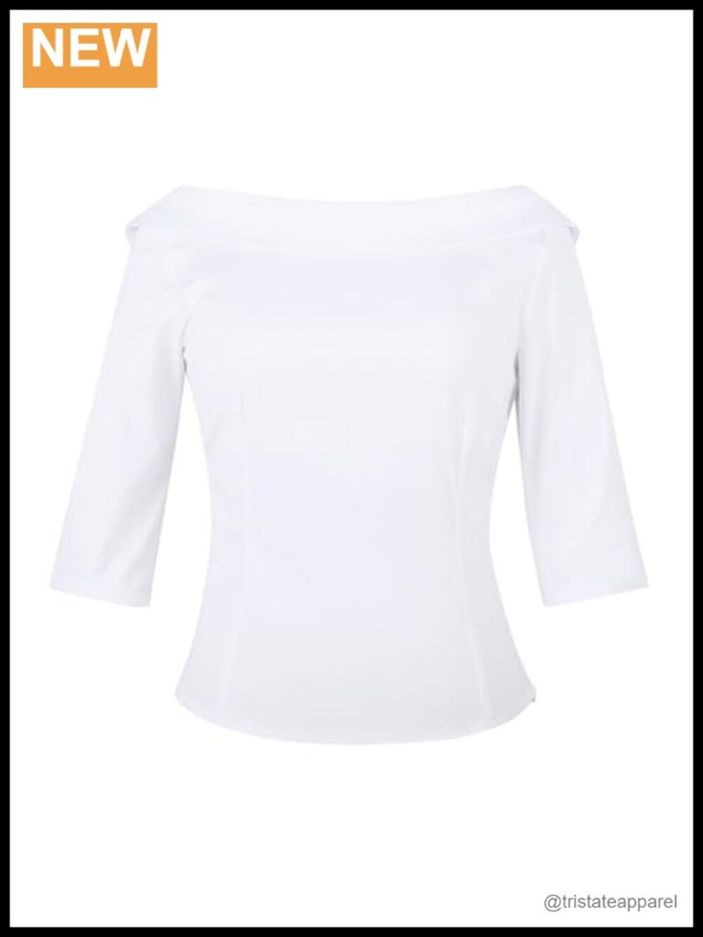 1950s Vintage Pinup Blouse with Back Bow Tie Boat Neck Cotton Medium Sleeves